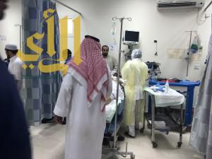 طوارئ مستشفى احد رفيدة تستقبل 8 حالات على اثر حادث مروري