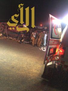 7 إصابات ووفاتين بحادث عائلة بغرب القصيم‏