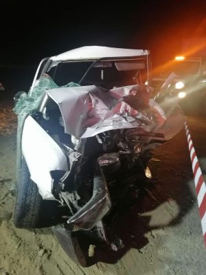 حادث على طريق #عقبة_ضلع ينتج عنه وفاة وثلاثة اصابات