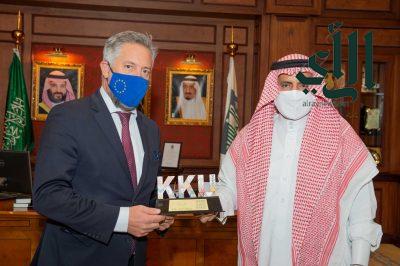 رئيس جامعة #الملك_خالد يستقبل سفير #الاتحاد_الأوروبي لدى #المملكة