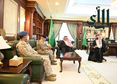الأمير محمد بن ناصر وسمو نائبه يستقبلان قائد قوة جازان