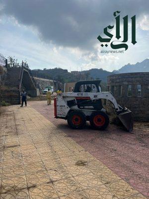 بلدية فيفاء تقوم بحملة نظافة شاملة لمطل الحسينة