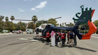 الهلال الأحمر يقدم تدريب على التعامل مع الاسعاف الجوي لمنسوبي طوارئ مستشفى الملك خالد