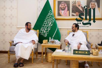 نائب أمير منطقة مكة يستقبل وزير الحج والعمرة في مقر الإمارة بمشعر عرفات