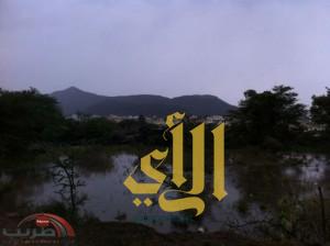 أمطار غزيرة على محافظة سراة عبيدة