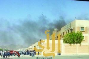 إصابة 25 طالبة ومعلمة إثر حريق في مدرسة بحائل