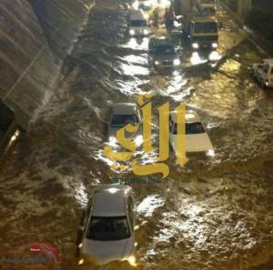 هطول أمطار غزيرة على المدينة المنورة