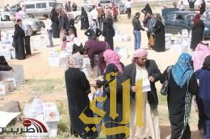 الحملة الوطنية السعودية لمساعدة الأشقاء السوريين في الأردن تستكمل توزيع المساعدات في محطتها 18