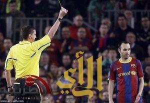 برشلونة يستأنف ضد قرار إيقاف أنيستا مباراة واحدة في دوري الأبطال