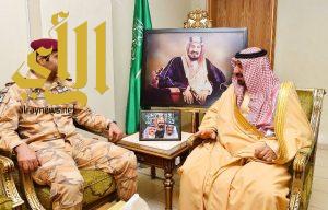أمير نجران في استقبال قائد القوة القطرية المشاركة في التحالف